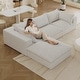 preview thumbnail 18 of 147, Modular Sectional Sofa Corduroy Upholstered Sleeper Sofa Convertible Cloud Accent Couch Deep Seat Chaise Lounge, DIY Combination 3 Seat with Otto - White