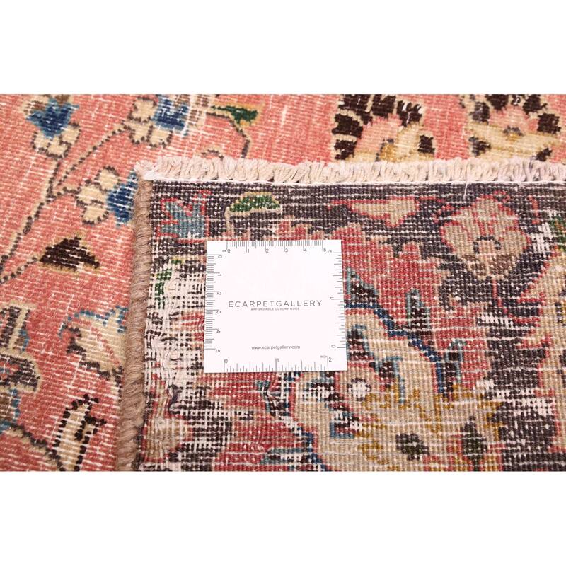 ECARPETGALLERY Hand-knotted Antalya Vintage Salmon Wool Rug - 8'6 x 11'6