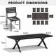 preview thumbnail 14 of 39, 11/13-Piece Outdoor Aluminum Dining Table Set Rectangular Table with Umbrella Hole and Stackable Chairs