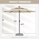 preview thumbnail 9 of 68, Costway 10 ft 3-tier Vented Patio Umbrella Large Market Table Umbrella