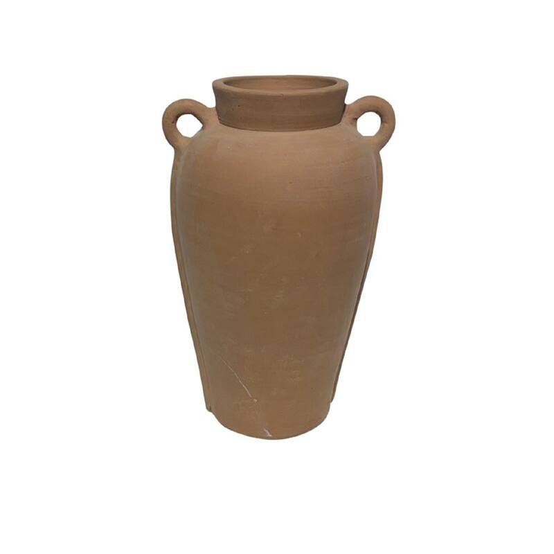 Terracotta Vase Natural H 16.3" & Dia 8.5" - Natural