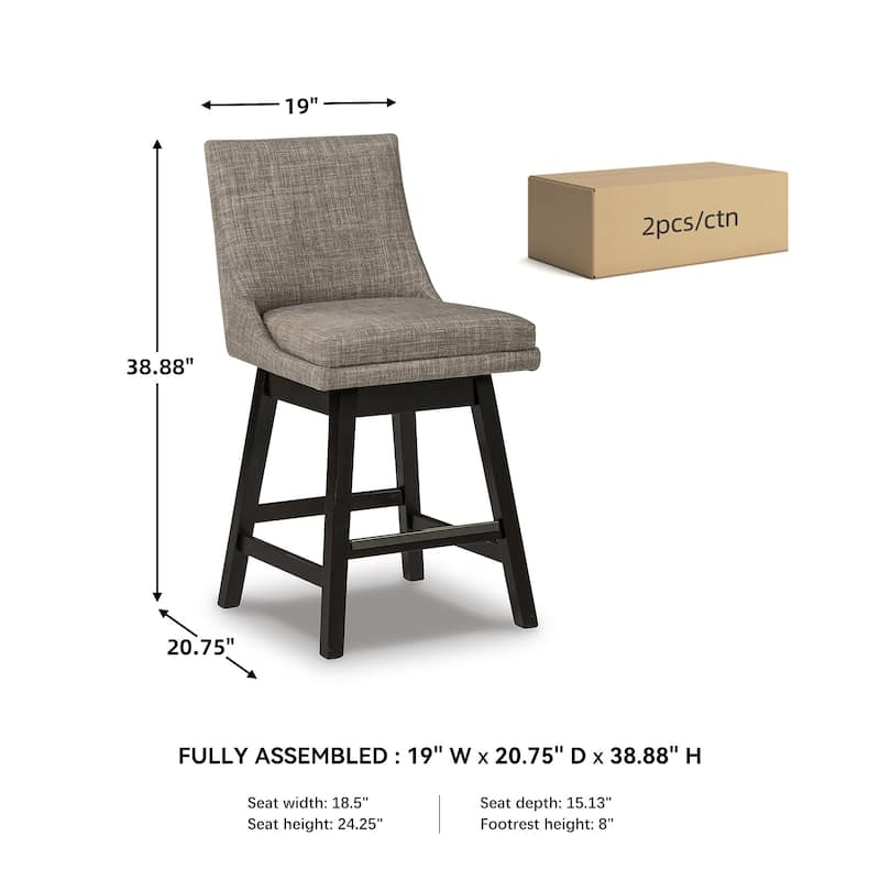 Tallenger Upholstered Swivel Stool (Set of 2)