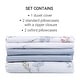 preview thumbnail 2 of 7, Organic Club Snow Blossom Cotton Sateen Duvet Cover Set of 5