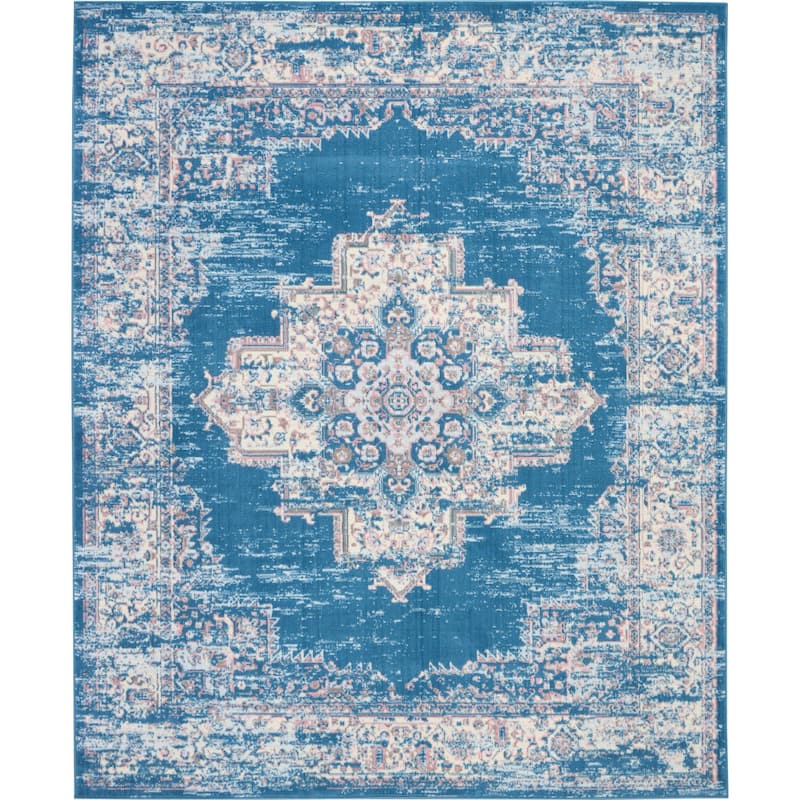 Nourison Grafix Distressed Vintage Medallion Area Rug