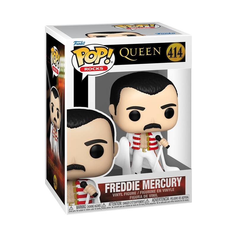 Funko POP! Rocks Freddie Mercury (We Will Rock You Tour) Vinyl Figure (#414) - Multi-Color