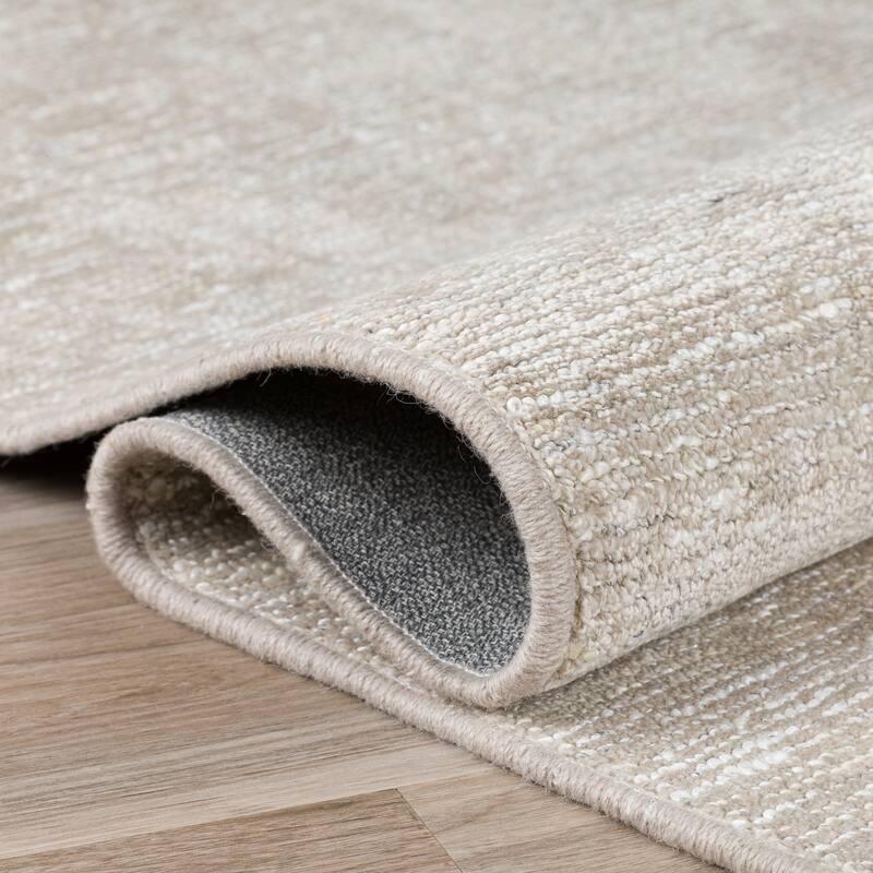 Addison Villager Textured Solid Wool and Viscose Area Rug