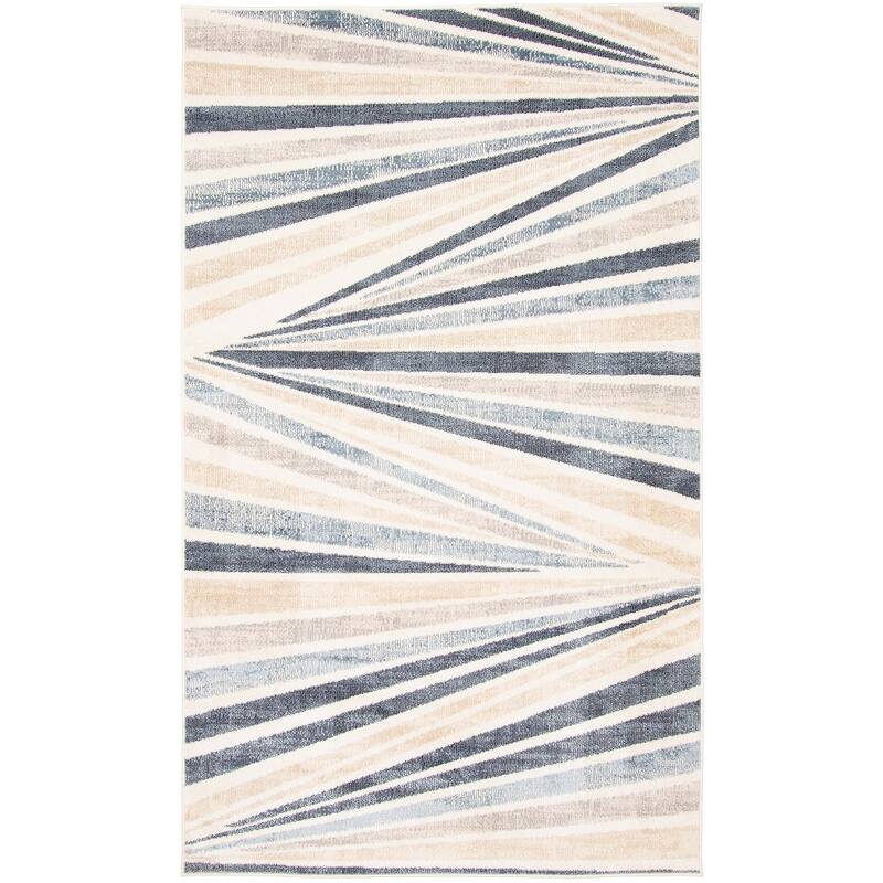ECARPETGALLERY Machine Woven Axel Ivory Area Rug - Ivory - 8'0 x 10'0 - Rectangle