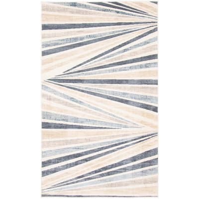 ECARPETGALLERY Machine Woven Axel Ivory Area Rug