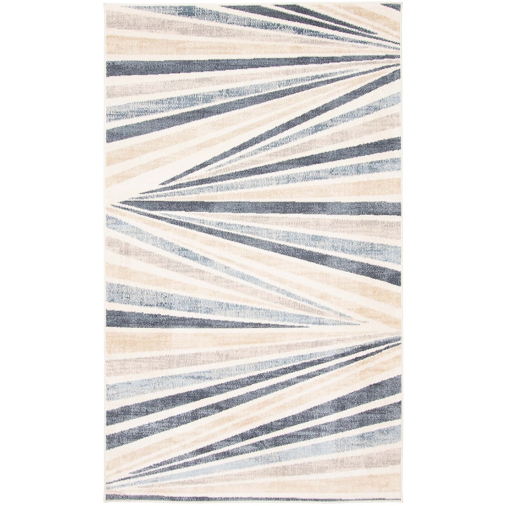 ECARPETGALLERY Machine Woven Axel Ivory Area Rug