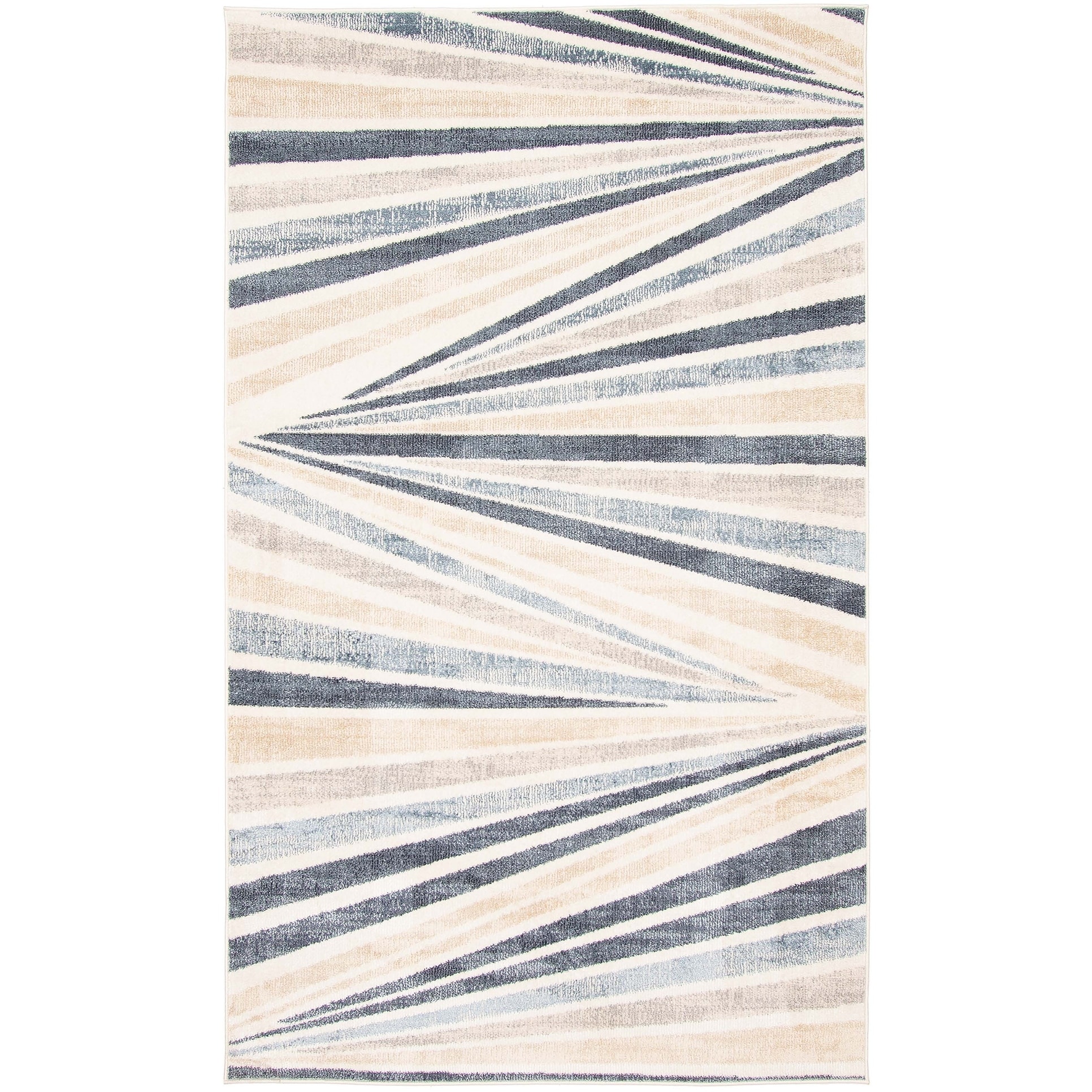 ECARPETGALLERY Machine Woven Axel Ivory Area Rug