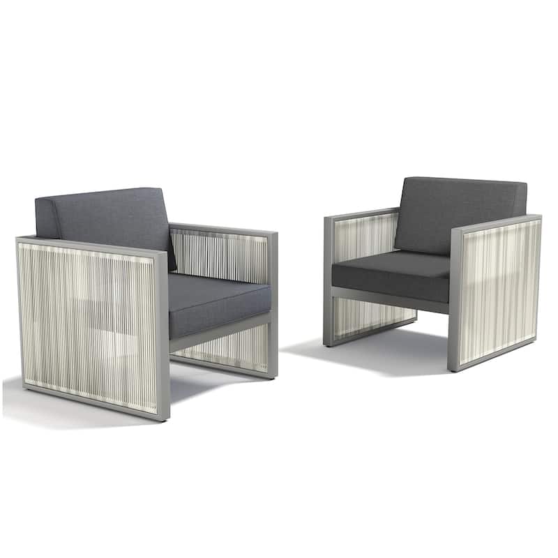 Pocassy 5 Inch Outdoor Patio Chairs Set of 2