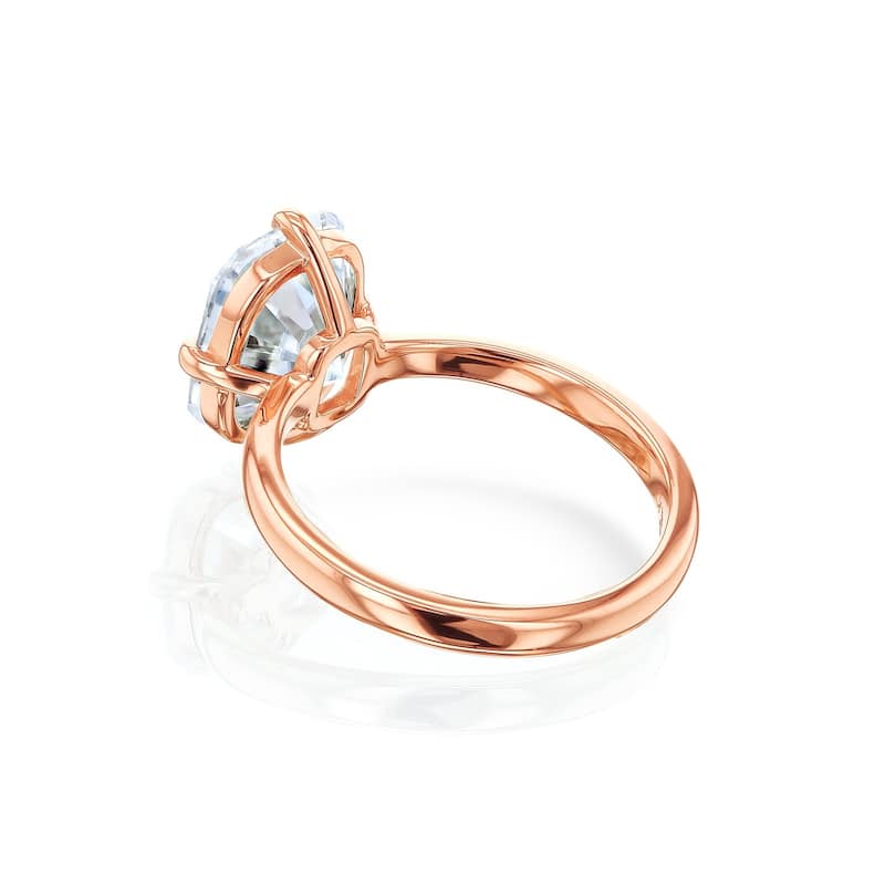 Kobelli 3 Carat Diamond 14k Solid Gold Elongated Cushion Solitaire Starlight Engagement Ring (EF/VS, Certified)