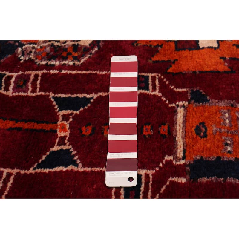 ECARPETGALLERY Hand-knotted Melis Vintage Red Wool Rug - 4'4 x 12'11