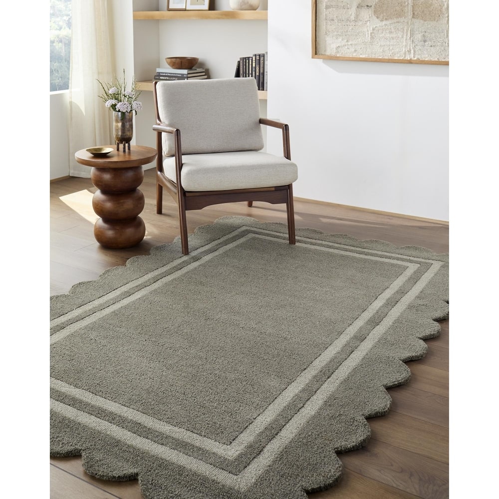 Livabliss Scalloped Modern & Contemporary Area Rug