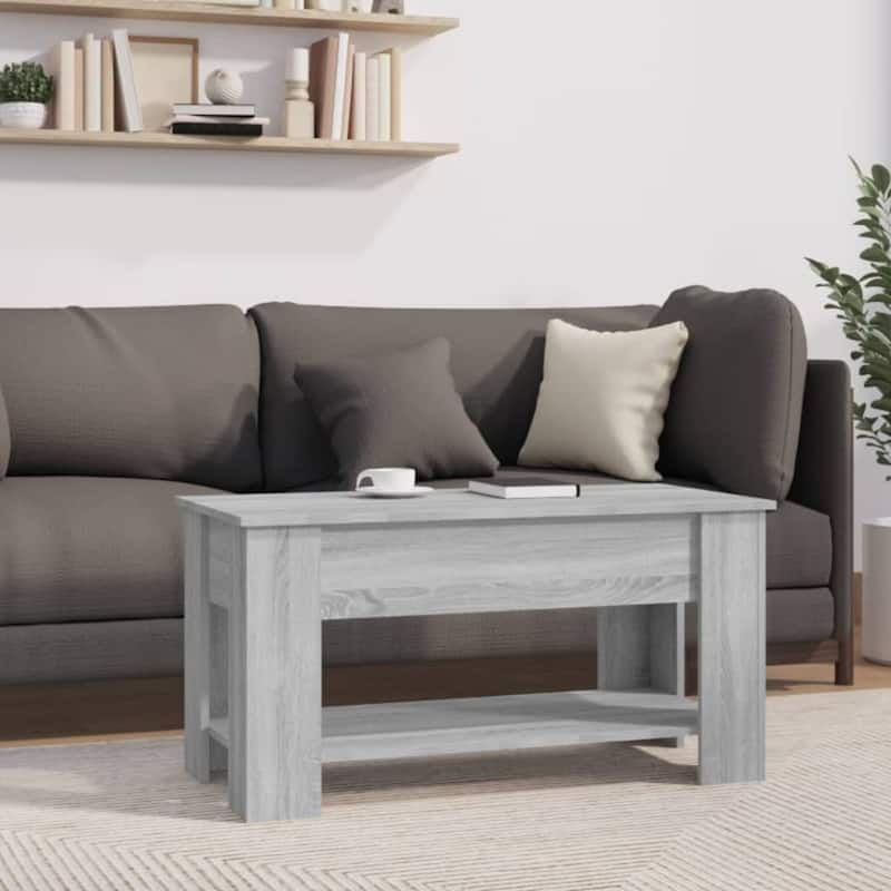 vidaXL Coffee Table Lift Top End Table Accent Side Sofa Table Engineered Wood - 39.8" x 19.3" x 20.5"