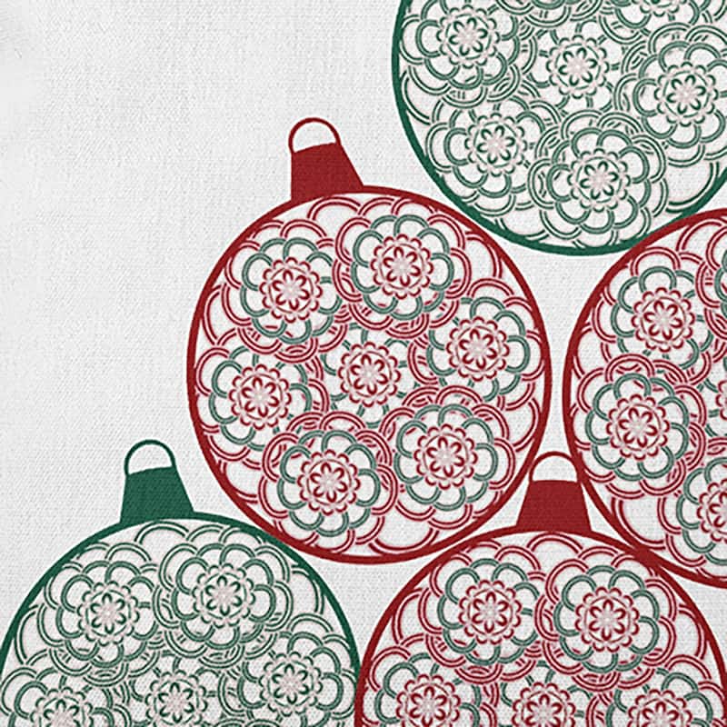 Fancy Ornament Stack Christmas Accent Pillow