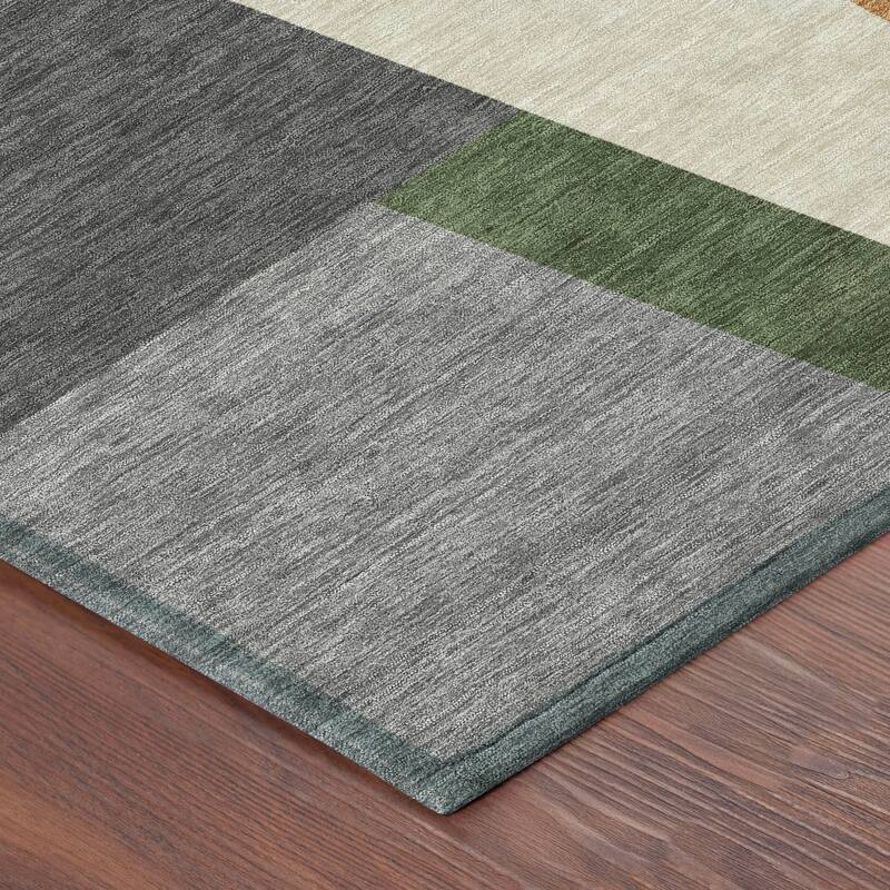 Machine Washable Indoor/ Outdoor Contemporary Jolie Chantille Rug