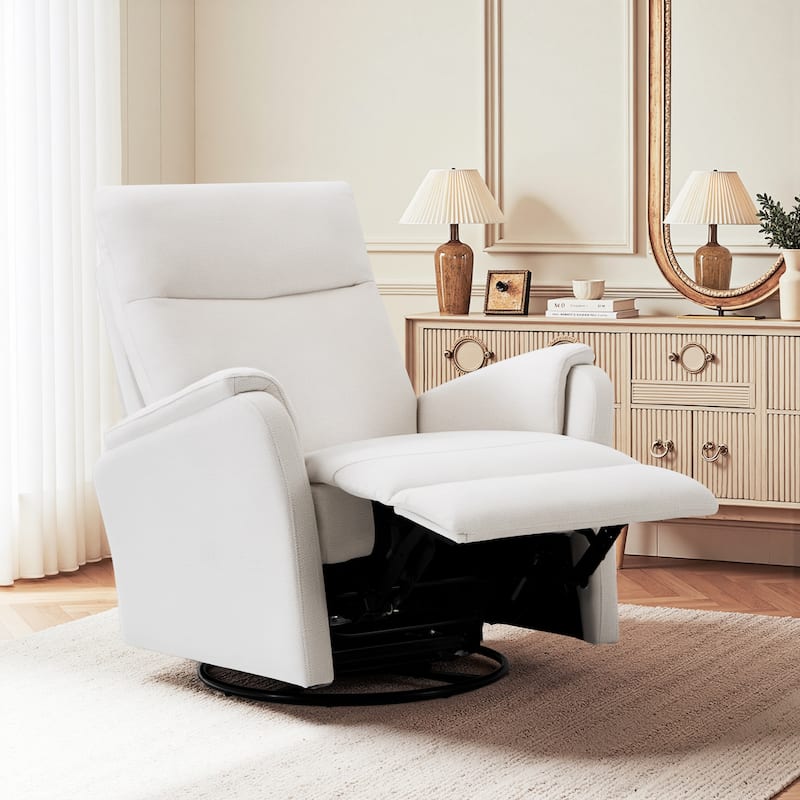 Fabric Recliner Sofa Chair Swivel Rocking Footrest-Single Seat for Living Room