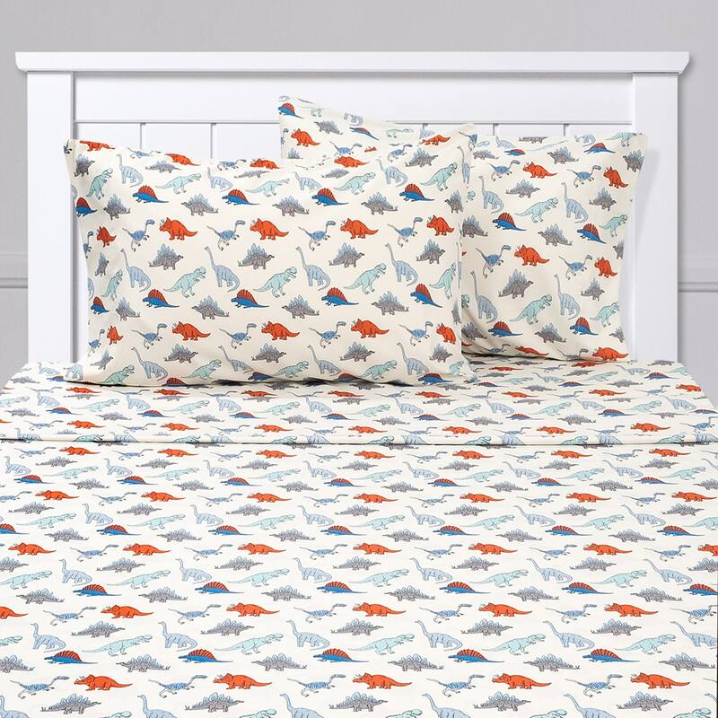 Dinosaurs Sheet Set by Sweet Home Collection - FULL - 4 Piece
