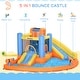 preview thumbnail 2 of 5, Outsunny 5-in-1 Kids Inflatable Bounce House Jumping Castle with Water Pool, Slide, Climbing Walls, & 2 Water Guns