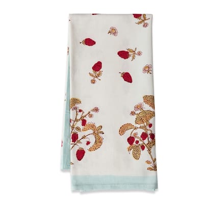 Couleur Nature Fraises des Bois Towels - Set of 3 - Blue