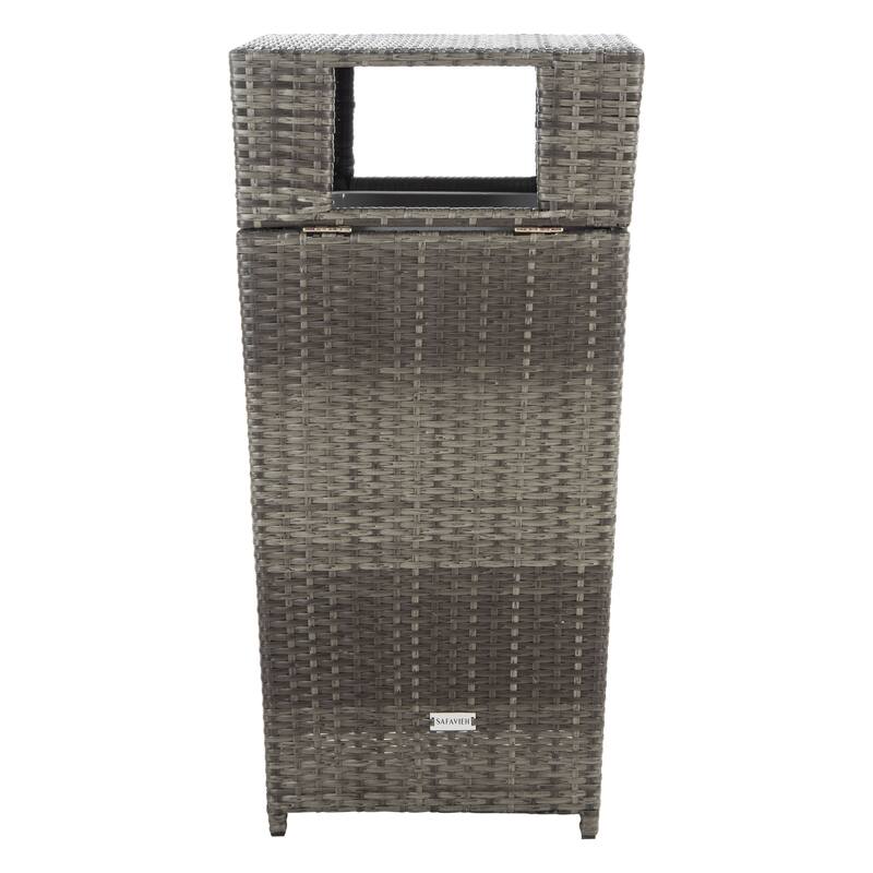 SAFAVIEH Outdoor Mazeli Trash Bin (Fully Assembled)