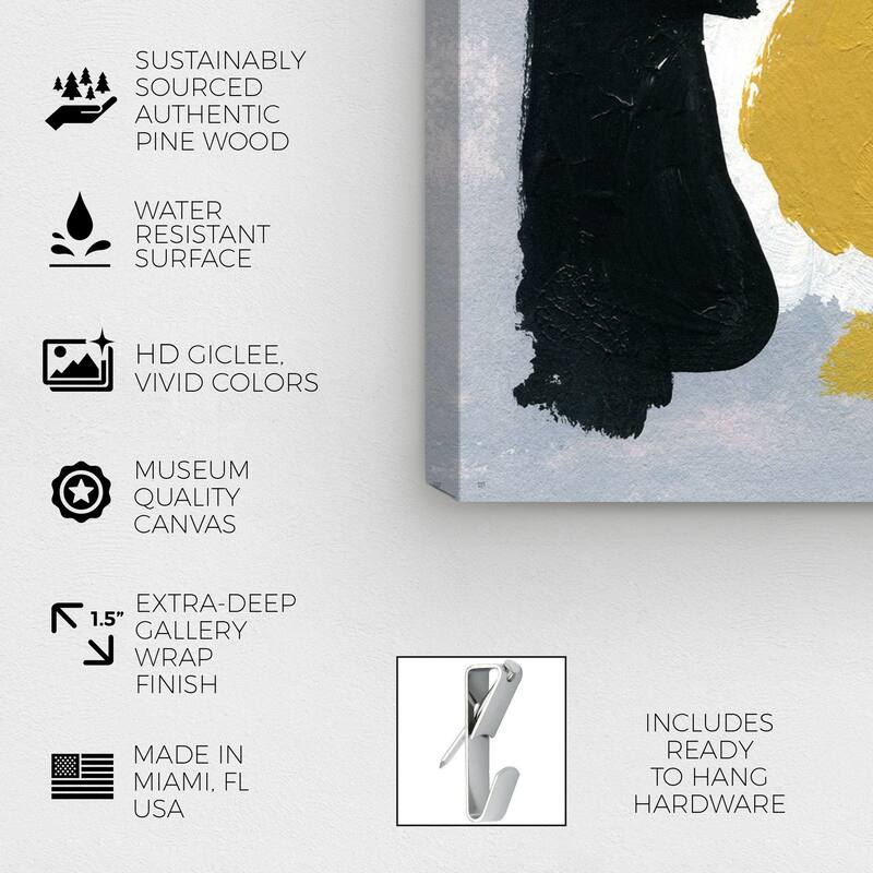 Wynwood Studio Canvas Abstract Toca Discos Yellow and Mustard Modern & Contemporary Wall Art Canvas Print