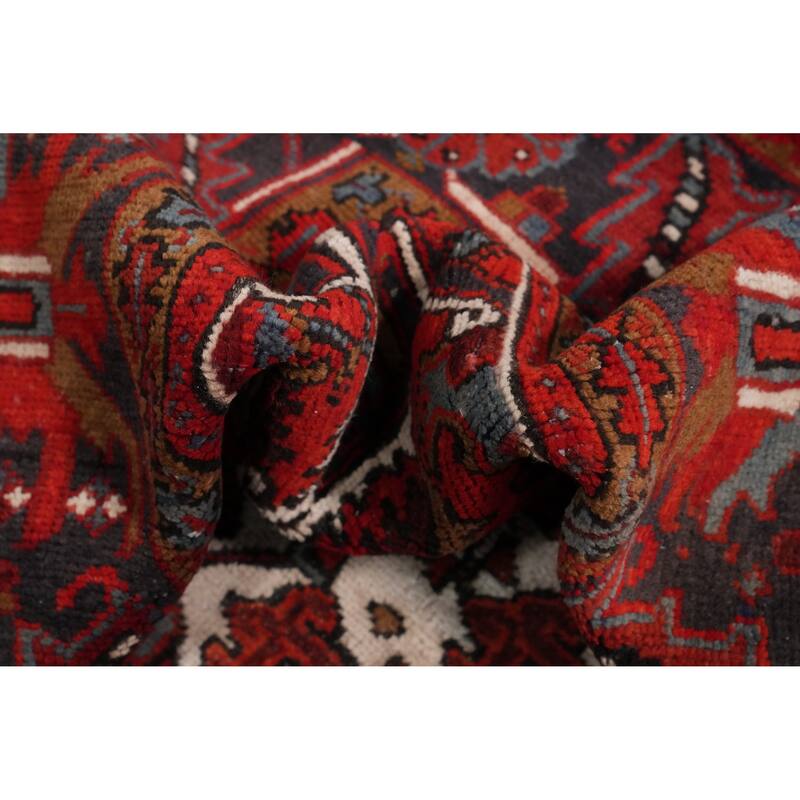 Hand Knotted Oriental 100% Wool Carpet Traditional Medallion Red Heriz Area Rug - 11' 4'' X 8' 8''