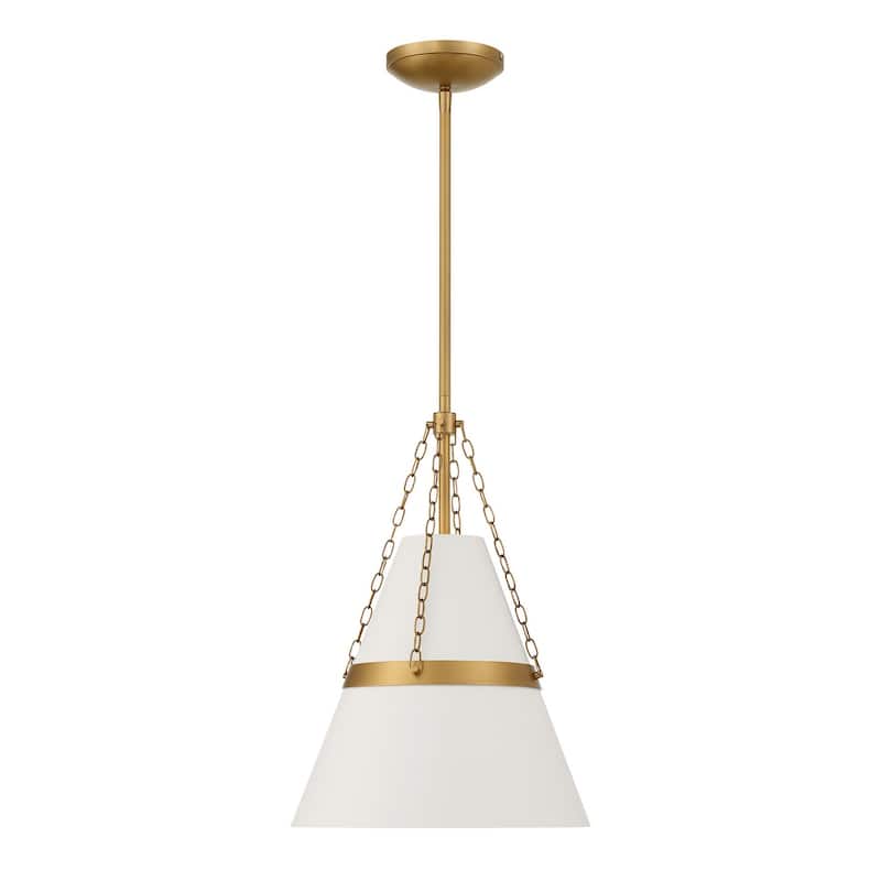 Minka Lavery 3933 Springfield 12" Wide Pendant with Steel Shade
