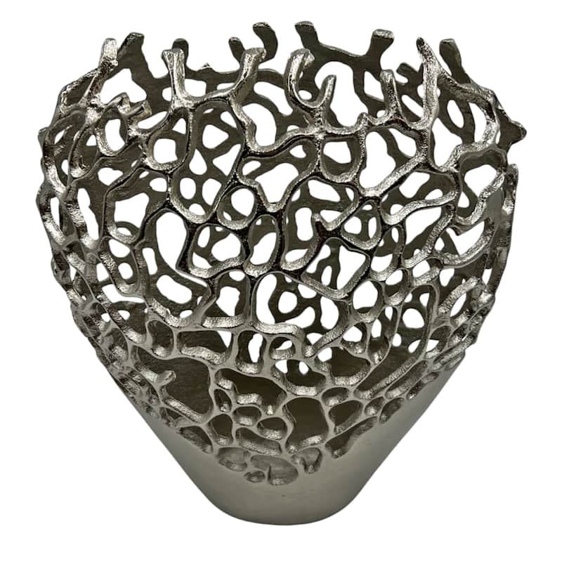 Decorative Handmade Aluminum Bird Nest Flower Vase