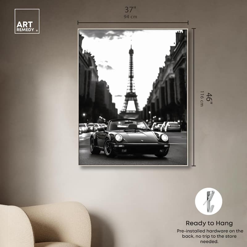 Street Scene with Porsche Canvas by Art Remedy