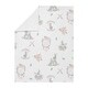 preview thumbnail 2 of 3, Woodland Bunny Collection Girl Baby Receiving Security Swaddle Blanket - Blush Pink and Grey Boho Floral Watercolor Rose Flower