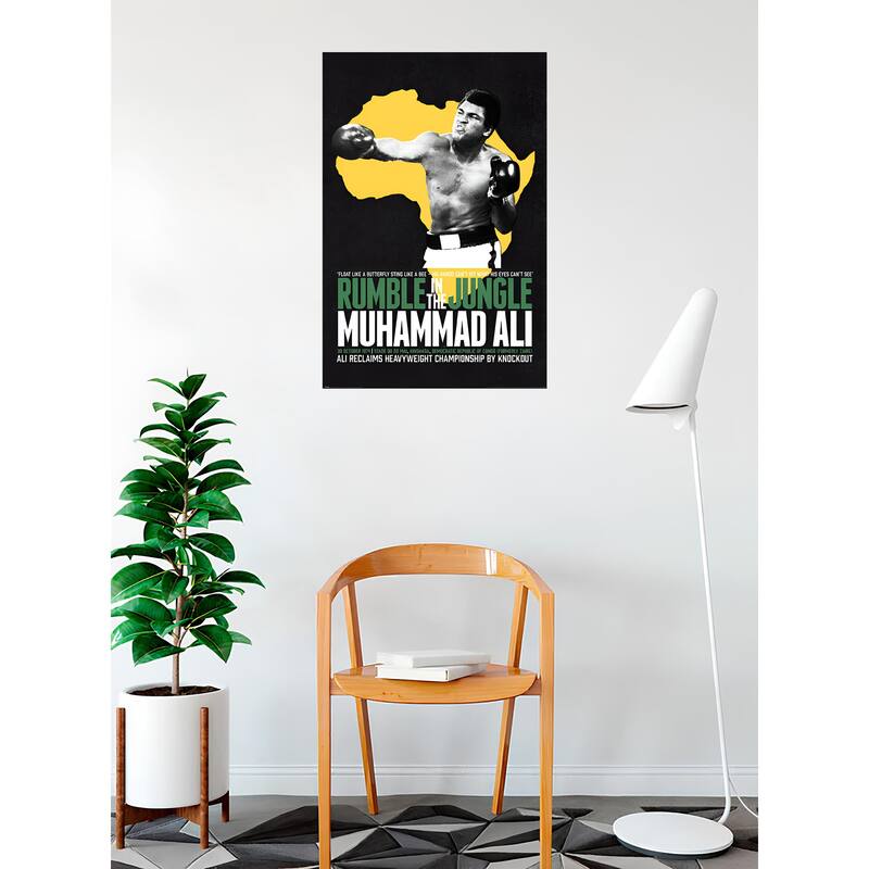 Muhammad Ali - Rumble in the Jungle Art Poster - 24 x 36 Inch