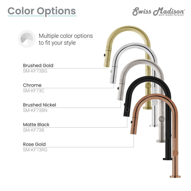 Swiss Madison SM-KF73 Chalet 1.5 GPM Single Hole Pull Down Kitchen