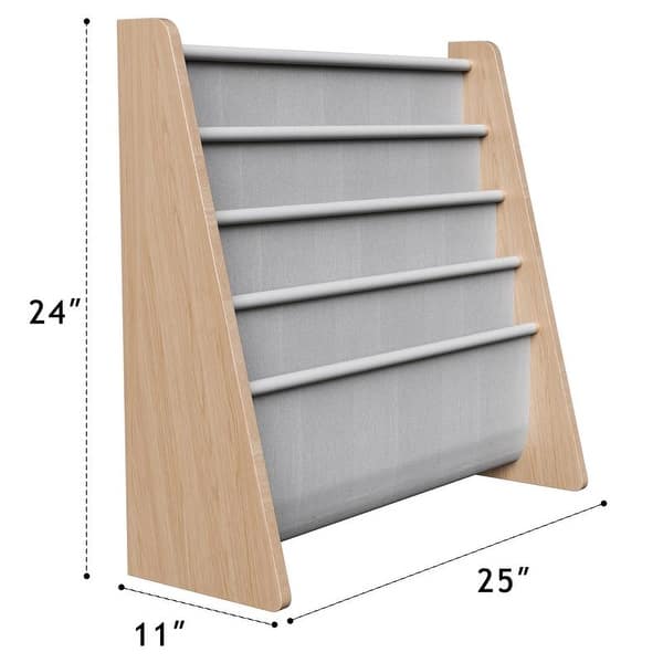 Hansabenne Humble Crew Kids Sling Bookshelf Book Organizer Book Shelf for Kids Room