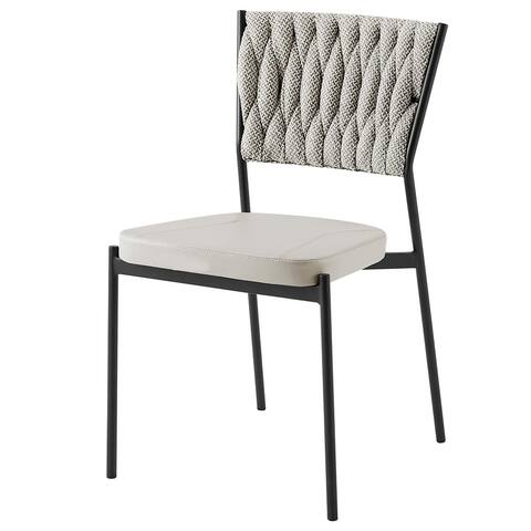 Leander Fabric/ PU Dining Chair, (Set of 4)