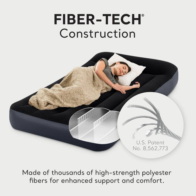 Intex Pillow Rest Classic Airbed With Fiber-Tech IP, Twin