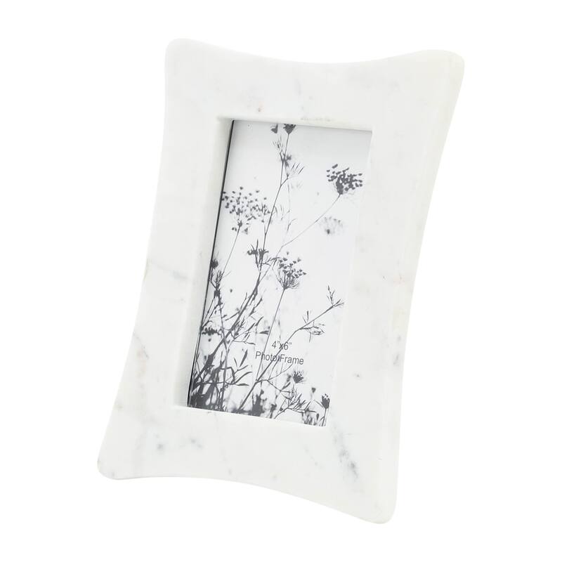 Sagebrook Home Marble MDF Photo Frame - Elegant and Durable Design with Contemporary Aesthetic for Stylish Decor