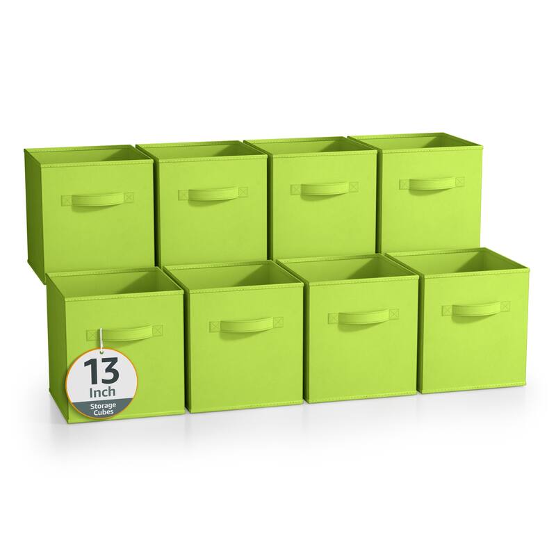 Sorbus Large Foldable Storage Bins - Fabric Cubes 8 Pack - 13"L x 13"W x 13"H
