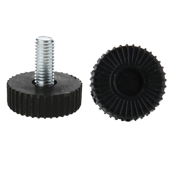 M8 x 18 x 30mm Screw on Furniture Glide Leveling Feet Adjustable Height Leveler Floor Protector 2pcs