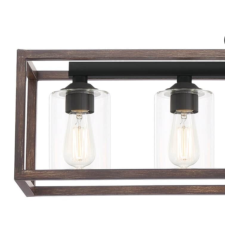Acroma 5-light Farmhouse Chandelier Rectangle Island Lights for Dining Room - N/A