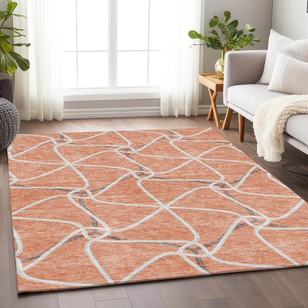 Premium Washable Super Soft Contemporary Geo Mayfield Rug