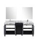 preview thumbnail 69 of 157, Lexora Zilara Bathroom Vanity Complete Set in Black and Grey with Faucet