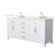 Option White / Giotto Quartz Top / Brushed Gold Hardware