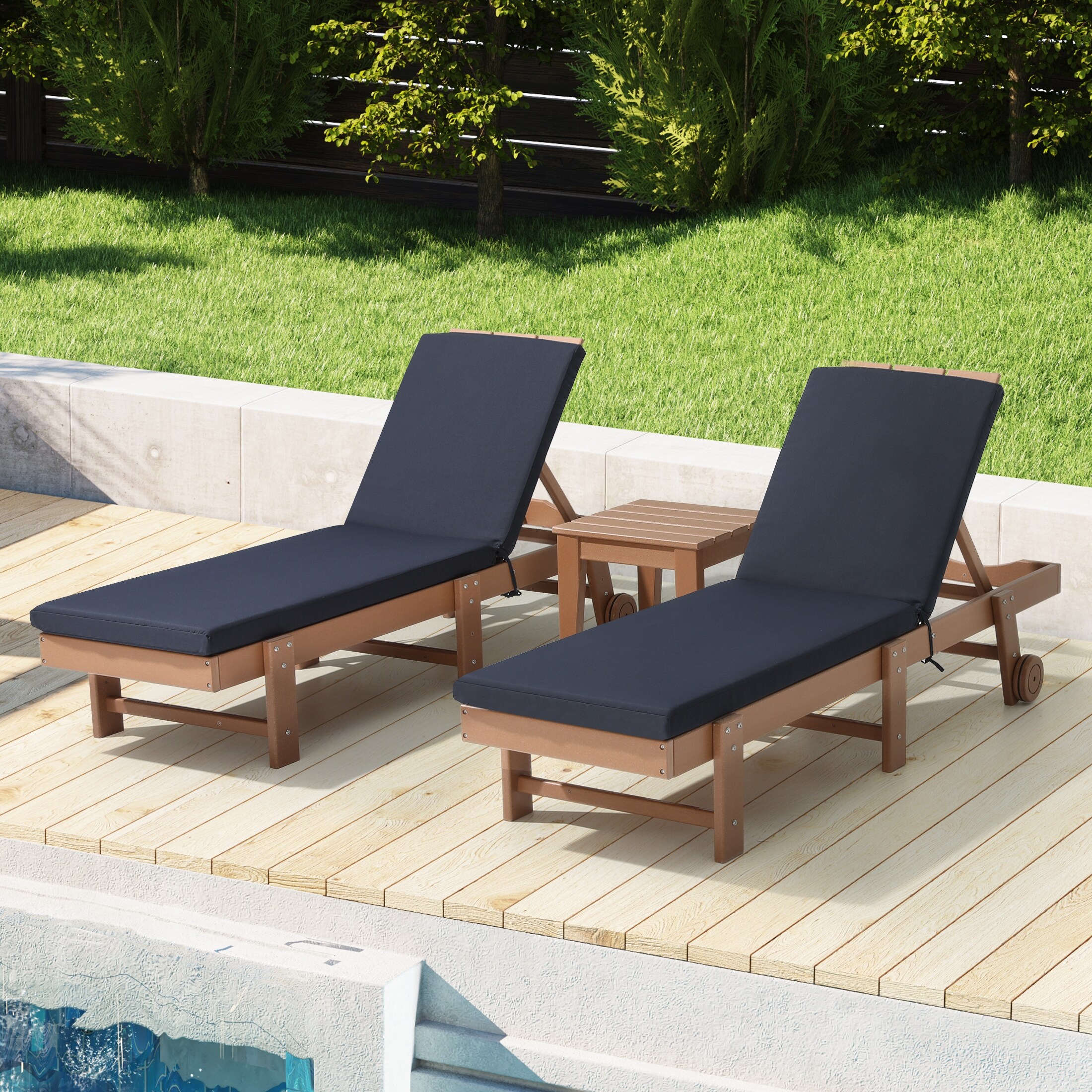 Polytrends Fading Free All Weather Outdoor Patio Chaise