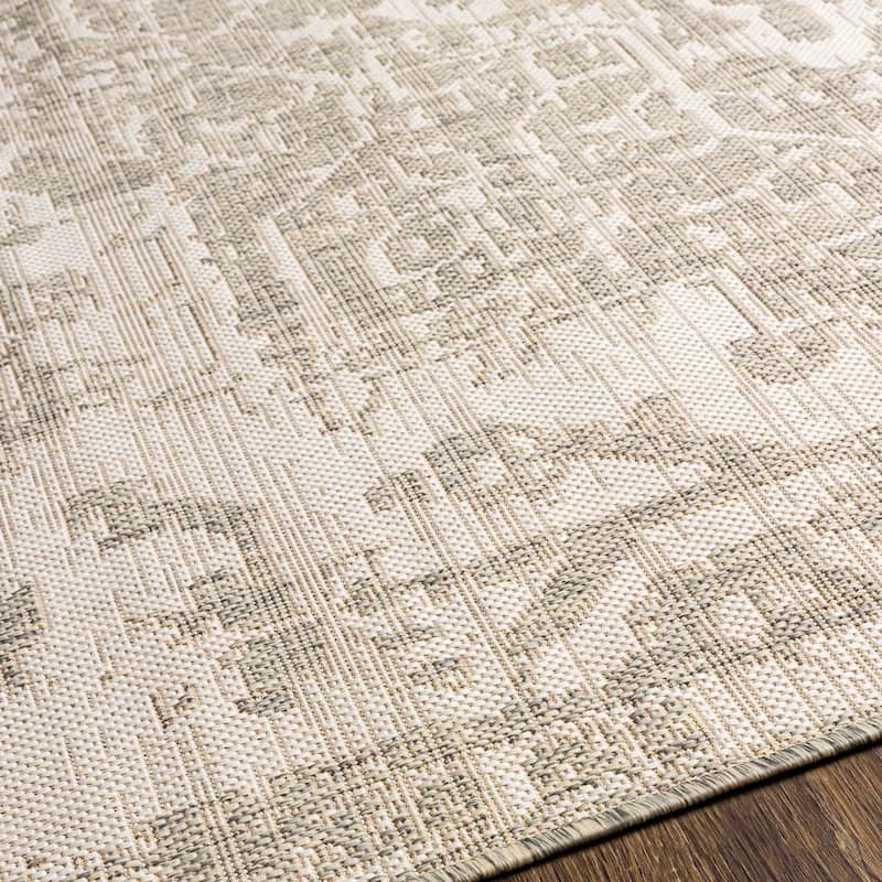 Livabliss Eagean Updated Traditional Medallion Indoor / OutdoorArea Rug