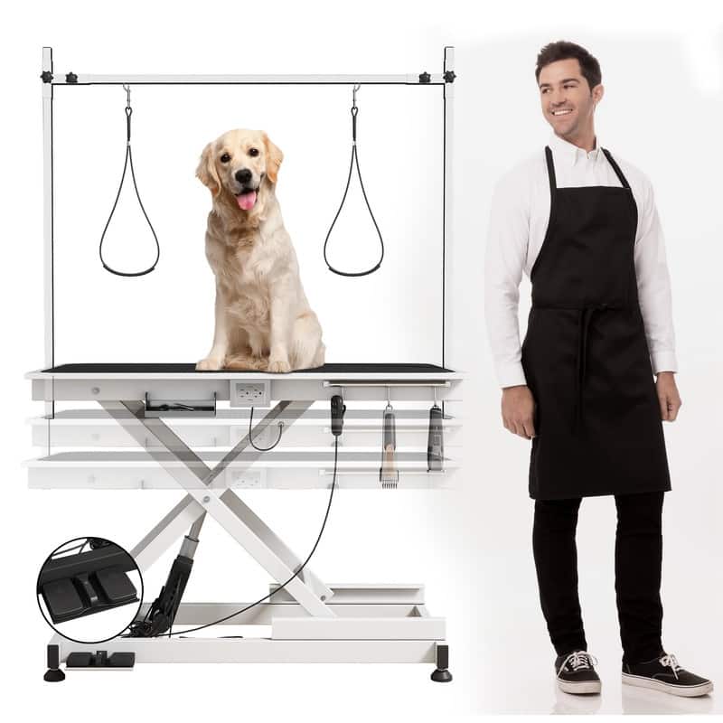 Super Deluxe Electric Pet Grooming Table with Adjustable Height, 110V/220V , Highly Recommended by Professional Groomers!