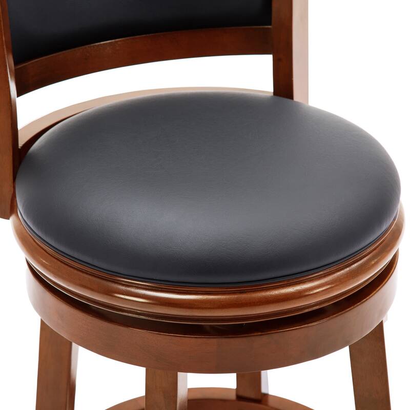 Augusta Wood Indoor Swivel Barstool