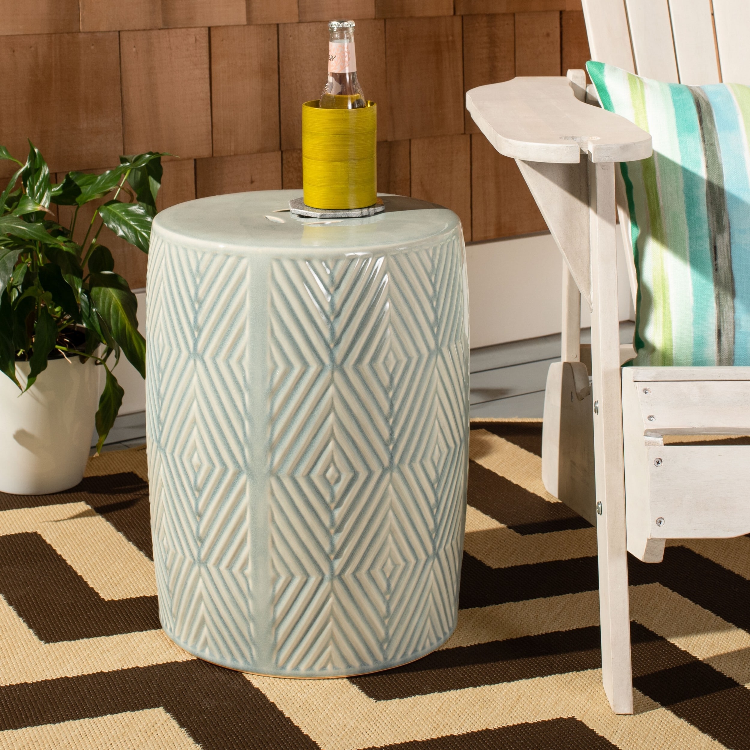 Shop Safavieh Hemdi Indoor Outdoor Diamond Geometric Ceramic