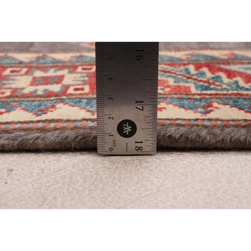 ECARPETGALLERY Hand-knotted Uzbek Ghazni Grey Wool Rug - 2'7 x 9'7